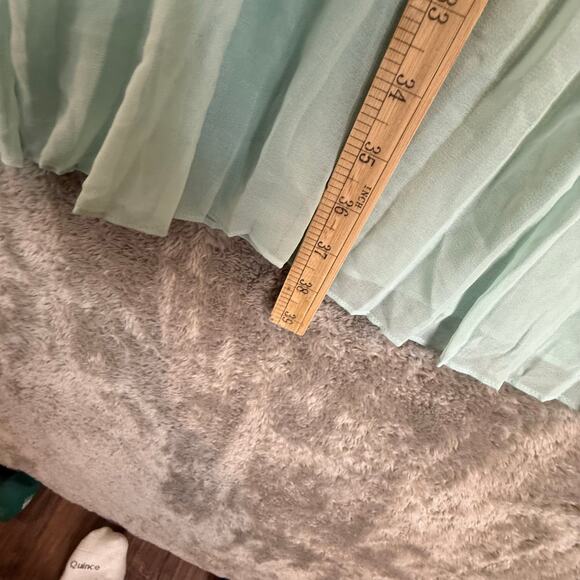 Victoria's Secret Mint Green Pleated Maxi Skirt 2 XS - Picture 10 of 12